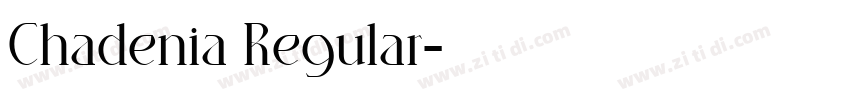 Chadenia Regular字体转换